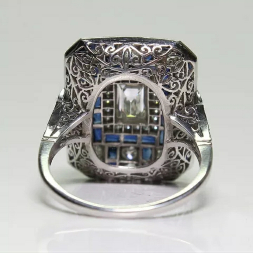 New Luxury Royal Blue Ring - Picture 3 of 6